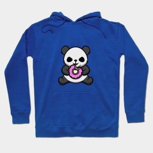 Cute Panda Eating Donut Hoodie